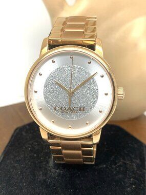 Coach Women's Watch 14503492 Quartz Silver Dial Rose Gold Stainless Steel 36mm